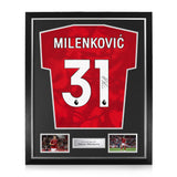 Nikola Milenković Signed Framed 2026/27 Home Shirt
