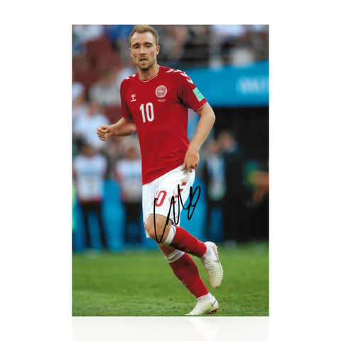 Christian Eriksen Signed 12x8 Photo