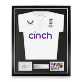 Stuart Broad Signed Framed Display w/ England Cricket Shirt