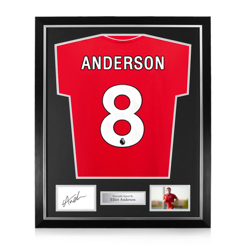 Elliot Anderson Signed Framed Display w/ Nottingham Forest 2025/26 Home Shirt