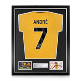 André Signed Framed Wolverhampton Wanderers 2025/26 Home Shirt