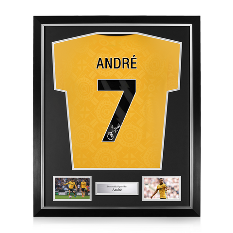 André Signed Framed Wolverhampton Wanderers 2025/26 Home Shirt