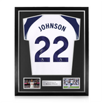 Brennan Johnson Signed Framed Tottenham Hotspur 2025/26 Home Shirt