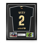 Sergiño Dest Signed Framed FC Barcelona 2020/21 Away Shirt