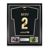 Sergiño Dest Signed Framed FC Barcelona 2020/21 Away Shirt