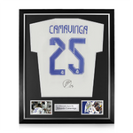 Eduardo Camavinga Signed Framed Real Madrid Home Shirt