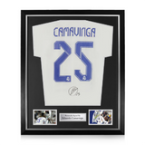 Eduardo Camavinga Signed Framed Real Madrid Home Shirt