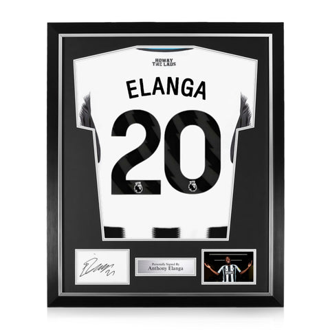 Anthony Elanga Signed Framed Display w/ Newcastle United 2025/26 Home Shirt