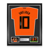 Wesley Sneijder Signed Framed Home Shirt