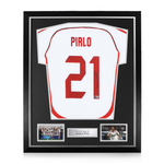 Andrea Pirlo Signed Framed AC Milan Away Shirt w/ BAS Beckett Authentication