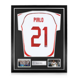 Andrea Pirlo Signed Framed AC Milan Away Shirt w/ BAS Beckett Authentication
