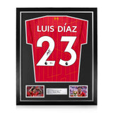 Luis Díaz Signed Framed Home 2024/25 Shirt w/ BAS Beckett Authentication