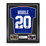 Glenn Hoddle Signed Framed Chelsea FC Home Shirt