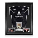 Magomed Ankalaev Signed Framed Display w/ UFC Black and Silver Shirt