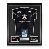 Belal Muhammad Signed Framed Display w/ UFC Black and Silver Shirt