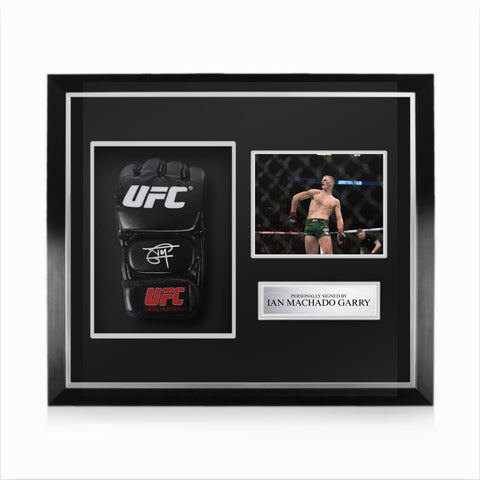 Ian Machado Garry Signed Framed UFC Glove