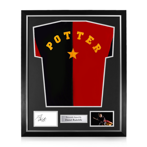 Daniel Radcliffe Signed Framed Display w/ Gryffindor Costume Shirt