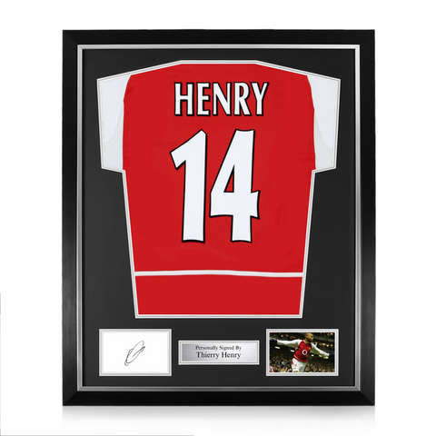 Thierry Henry Signed Framed Display w/ Arsenal Shirt