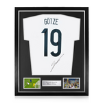 Mario Götze Signed Framed Germany World Cup 2014 Home Shirt