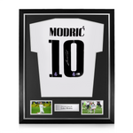 Luka Modric Signed Framed Real Madrid Home Shirt w/ BAS Beckett Authentication