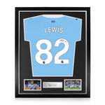 Rico Lewis Signed Framed Manchester City 2025/26 Home Shirt