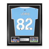 Rico Lewis Signed Framed Manchester City 2025/26 Home Shirt