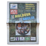 David Beckham Signed England Debut Pennant v Moldova (with Match Ticket and Matchday Programme)