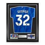 Tyrique George Signed Framed Chelsea 2025/26 Home Shirt