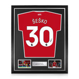 Benjamin Šeško Signed Framed 2026/27 Home Shirt