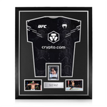 Johnny Walker Signed Framed Display w/ UFC Black and Silver Shirt