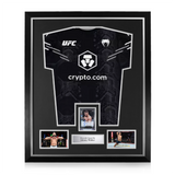 Johnny Walker Signed Framed Display w/ UFC Black and Silver Shirt