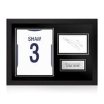Luke Shaw Signed Framed Display with Shirt Back Photo