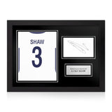 Luke Shaw Signed Framed Display with Shirt Back Photo
