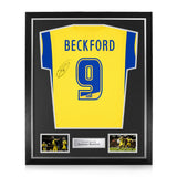 Jermaine Beckford Signed Framed 2009/10 Away Shirt