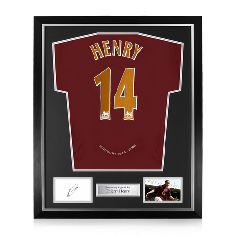 Thierry Henry Signed Framed Display w/ Arsenal Shirt