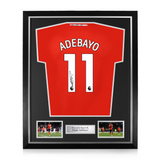 Elijah Adebayo Signed Framed Luton Town 2024/25 Home Shirt