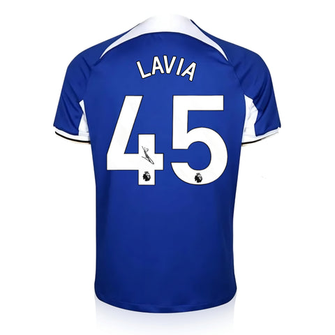 Romeo Lavia Signed Chelsea 2023/24 Home Shirt