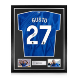 Malo Gusto Signed Framed Chelsea 2025/26 Home Shirt