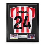 Simon Adingra Signed Framed Sunderland A.F.C. 2025/26 Home Shirt