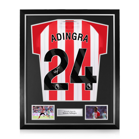 Simon Adingra Signed Framed Sunderland A.F.C. 2025/26 Home Shirt