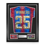 Crystal Palace F.C. Squad Signed Framed 2024/25 Winners 25 Home Shirt