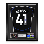 Estêvão Willian Signed Framed Chelsea F.C. 2025/26 Third Shirt