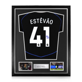 Estêvão Willian Signed Framed Chelsea F.C. 2025/26 Third Shirt