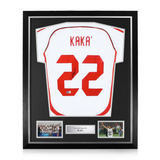 Kaka Signed Framed AC Milan Away Shirt w/ BAS Beckett Authentication