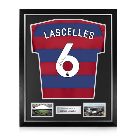 Jamaal Lascelles Signed Framed Newcastle United 2024/25 Away Shirt