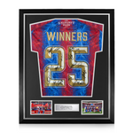 Crystal Palace F.C. Squad Signed Framed 2024/25 Winners 25 Home Shirt