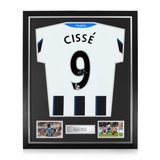 Papiss Cisse Signed Framed 2013/14 Home Shirt