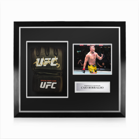 Caio Borralho Signed Framed UFC Glove w/ JSA Authentication