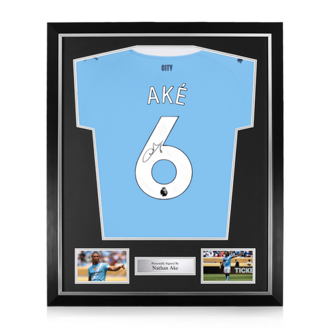 Nathan Aké Signed Framed Manchester City 2025/26 Home Shirt