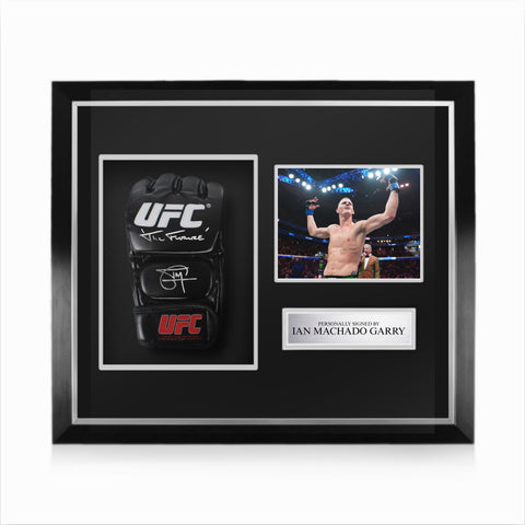 Ian Machado Garry Signed Framed UFC Glove w/ "The Future" inscription